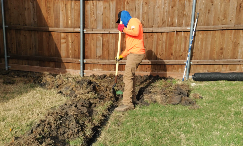 service irrigation installation work